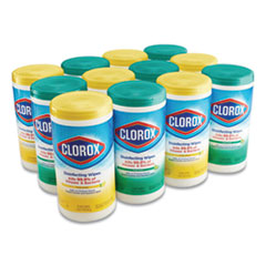 Clorox® Disinfecting Wipes, 7x8, Fresh Scent/Citrus Blend, 75/Canister, 3/PK, 4 Packs/CT