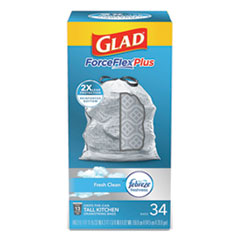 Glad® ForceFlexPlus™ OdorShield® Tall Kitchen Drawstring Trash Bags