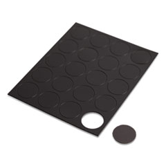 U Brands Heavy-Duty Board Magnets, Circles, Black, 0.75" Diameter, 20/Pack