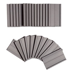 U Brands Magnetic Card Holders, 2 x 1, Black, 25/Pack