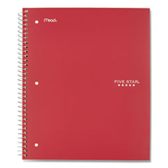 Wirebound Notebook with Eight Pockets, 5-Subject, Wide/Legal Rule, Randomly Assorted Cover Color, (200) 10.5 x 8 Sheets