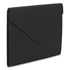 Soft Touch Cloth Expanding Files, 2" Expansion, 1 Section, Snap Closure, Letter Size, Black