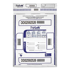 TripLOK™ Deposit Bag, Plastic, 12 x 16, White, 100/Pack