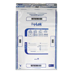 TripLOK™ Deposit Bag, Plastic, 4 mil, 20 x 28, Clear, 50/Pack