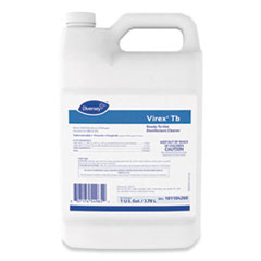 Diversey™ Virex TB Disinfectant Cleaner, Lemon Scent, Liquid, 1 gal Bottle, 4/Carton