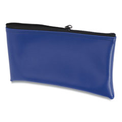 CONTROLTEK® Fabric Deposit Bag, Vinyl, 6 x 11 x 1, Blue