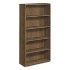HON® 10500 Series Laminate Bookcase, Five-Shelf, 36w x 13.13d x 71h, Pinnacle