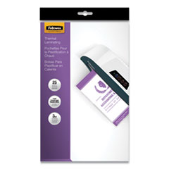 Fellowes® Laminating Pouches, 3 mil, 9" x 14.5", Gloss Clear, 25/Pack