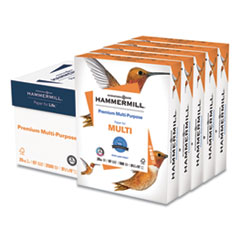 Hammermill® Premium Multipurpose Print Paper, 97 Bright, 20lb, 8.5 x 11, White, 500 Sheets/Ream, 5 Reams/Carton