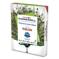 Hammermill® Premium Laser Gloss Print Paper, 94 Bright, 32lb, 8.5 x 11, White, 300/Pack