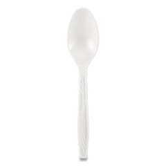 Berkley Square Elegant Dinnerware Heavyweight Cutlery, Polystyrene, Spoon, White, 500/Box