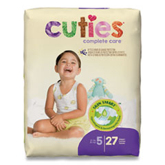 Cuties® Premium Jumbo Diapers, Size 5, Over 27 lbs, 108/Carton