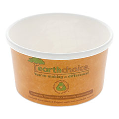 Pactiv Evergreen EarthChoice Compostable Soup Cup, Small, 8 oz, 3 x 3 x 3, Brown, 500/Carton