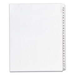 Avery® Preprinted Legal Exhibit Side Tab Index Dividers, Allstate Style, 25-Tab, 51 to 75, 11 x 8.5, White, 1 Set, (1703)