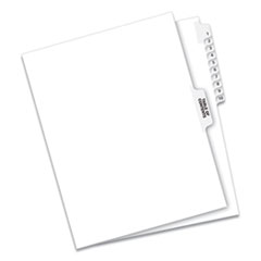 Avery® Preprinted Legal Exhibit Side Tab Index Dividers, Avery Style, 11-Tab, 1 to 10, 11 x 8.5, White, 1 Set