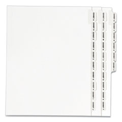 Preprinted Legal Exhibit Side Tab Index Dividers, Avery Style, 26-Tab, Exhibit A to Exhibit Z, 11 x 8.5, White, 1 Set, (1370)