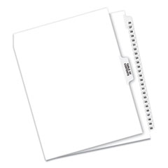 Avery® Preprinted Legal Exhibit Side Tab Index Dividers, Avery Style, 26-Tab, 26 to 50, 11 x 8.5, White, 1 Set