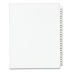 Preprinted Legal Exhibit Side Tab Index Dividers, Avery Style, 25-Tab, 51 to 75, 11 x 8.5, White, 1 Set, (1332)