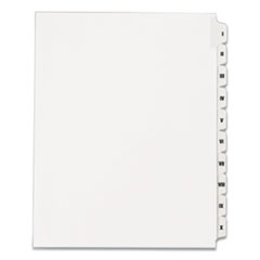 Avery® Preprinted Legal Exhibit Side Tab Index Dividers, Allstate Style, 10-Tab, I to X, 11 x 8.5, White, 1 Set
