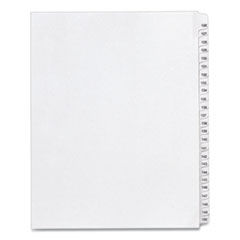 Avery® Preprinted Legal Exhibit Side Tab Index Dividers, Allstate Style, 25-Tab, 126 to 150, 11 x 8.5, White, 1 Set, (1706)