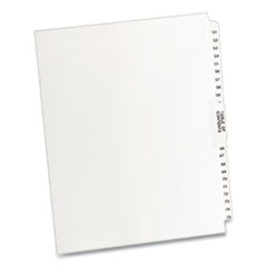 Avery® Preprinted Legal Exhibit Side Tab Index Dividers, Avery Style, 26-Tab, 51 to 75, 11 x 8.5, White, 1 Set