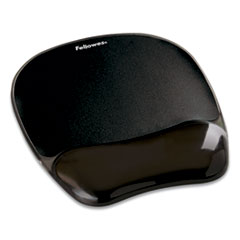 Fellowes® Gel Crystals Mouse Pad with Wrist Rest, 7.87 x 9.18, Black