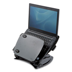 Fellowes® Professional Series Laptop Riser with USB Hub, 12.13" x 13.38" x 3", Black/Gray