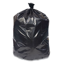 Coastwide Professional™ High-Density Can Liners, 56 gal, 16 to 20 mic, 43" x 48", Black, 25 Bags/Roll, 8 Rolls/Carton