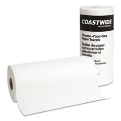 Coastwide Professional™ Choose-Your-Size Kitchen Roll Paper Towels, 2-Ply, 27.9 x 15.2, 128 Sheets/Roll, 15 Rolls/Carton