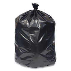 Coastwide Professional™ High-Density Can Liners, 33 gal, 22 mic, 33" x 40", Black, 25 Bags/Roll, 8 Rolls/Carton