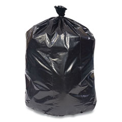 Coastwide Professional™ High-Density Can Liners, 60 gal, 22 mic, 38" x 60", Black, 25 Bags/Roll, 6 Rolls/Carton