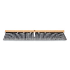 Coastwide Professional™ Polypropylene Push Broom Head, Gray Bristles, 24" Brush