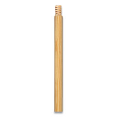 Coastwide Professional™ Push Broom Handle with Wood Thread, Wood, 60", Natural