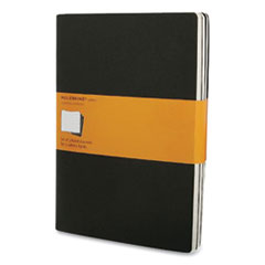 Moleskine® Cahier Journal, 1-Subject, Narrow Rule, Black Cover, 10 x 7.5 Sheets, 3/Pack