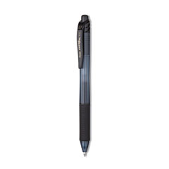 Pentel® EnerGel-X Gel Pen, Retractable, Medium 0.7 mm, Black Ink, Smoke/Black Barrel, 5/Pack