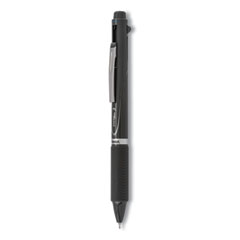 Pentel® EnerGel 3 Multi-Color Gel Pen, Retractable, Fine 0.5 mm, Black/Blue/Red Ink, Gray Barrel