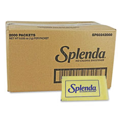 Splenda® No Calorie Sweetener Packets, 0.04 oz Packets, 400/Box, 6 Boxes/Carton