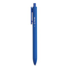 Quick Dry Gel Pen, Retractable, Fine 0.5 mm, Blue Ink, Blue Barrel, 5/Pack
