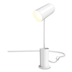 Union & Scale™ Essentials LED Dome Desk Lamp, 16.9" h, White