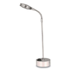 V-Light LED Task Lamp with Gooseneck Arm, 11.4" to 16" h, Silver