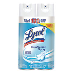 LYSOL® Brand Disinfectant Spray, Crisp Linen, 19 oz Aerosol Spray, 2/Pack, 4 Packs/Carton
