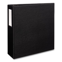 Avery® Durable Non-View Binder with DuraHinge and EZD Rings, 3 Rings, 4" Capacity, 11 x 8.5, Black, (8802)