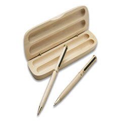 7520014583932, SKILCRAFT Imperial Ballpoint Pen/Pencil Set, Retractable, Medium 0.5 mm, Black Ink, Tri-Wood Barrel