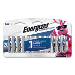 Energizer® Ultimate Lithium AA Batteries, 1.5 V, 12/Pack