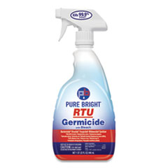 Pure Bright® RTU Germicide With Bleach, Fresh Scent, 32 oz Spray Bottle, 9/Carton