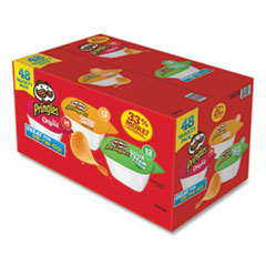 Pringles® Potato Chips; Original; Cheddar Cheese; Sour Cream and Onion, 0.74 oz Canister, 48/Carton
