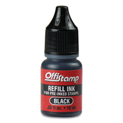Offistamp® Refill Ink for Pre-Inked Stamps, 0.33 oz, Black