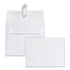 Quality Park™ Greeting Card/Invitation Envelope, A-2, Square Flap, Redi-Strip Closure, 4.38 x 5.75, White, 100/Box
