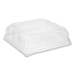 Pactiv Recycled Plastic Square Dome Lid, 7.5 x 7.5 x 2.02, Clear, 195/Carton