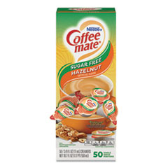 Coffee mate® Liquid Coffee Creamer, Sugar-Free Hazelnut, 0.38 oz Mini Cups, 50/Box